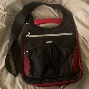 Tumi messenger bag, shoulder bag.